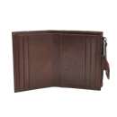 Dakar Wild Leather Slim Double Credit Card Holder 9 cc, Notes & Coins Brown