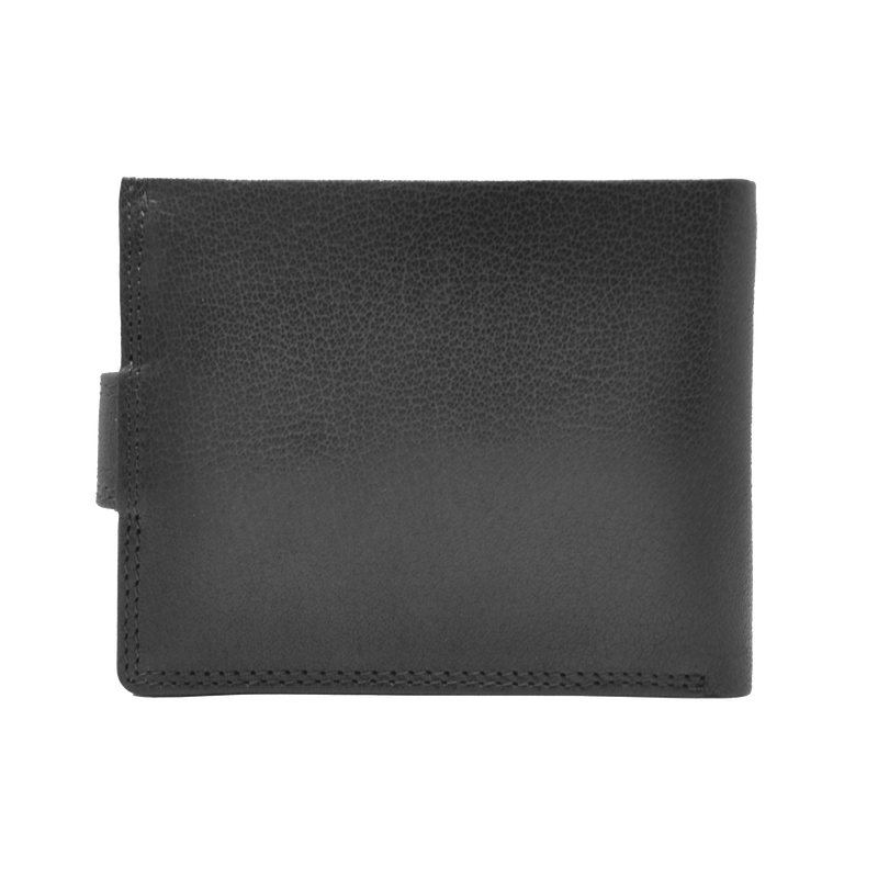 Dakar Wild Leather Wallet with Tab 9cc & coins Black