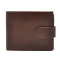 Dakar Wild Leather Wallet with Tab 9cc & coins Brown