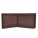 Dakar Wild Leather Wallet with Tab 9cc, Zip & coins Brown