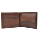 Dakar Wild Leather Wallet with Tab 9cc, Zip & coins Brown