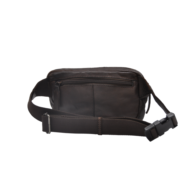 Dakar Wash Leather Waist Bag Brown