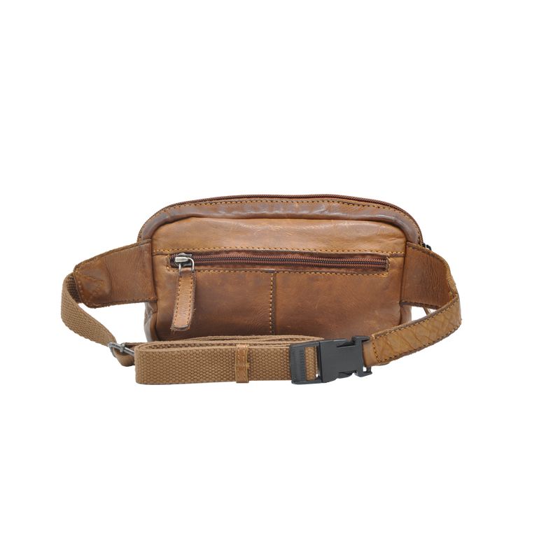 Dakar Wash Leather Waist Bag Camel