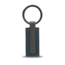 Porsche Design Leather Keyring Metal Bar Dark Blue