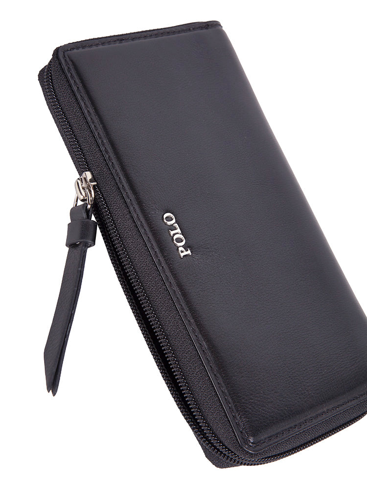 Polo Melbourne Zip Around Purse Black