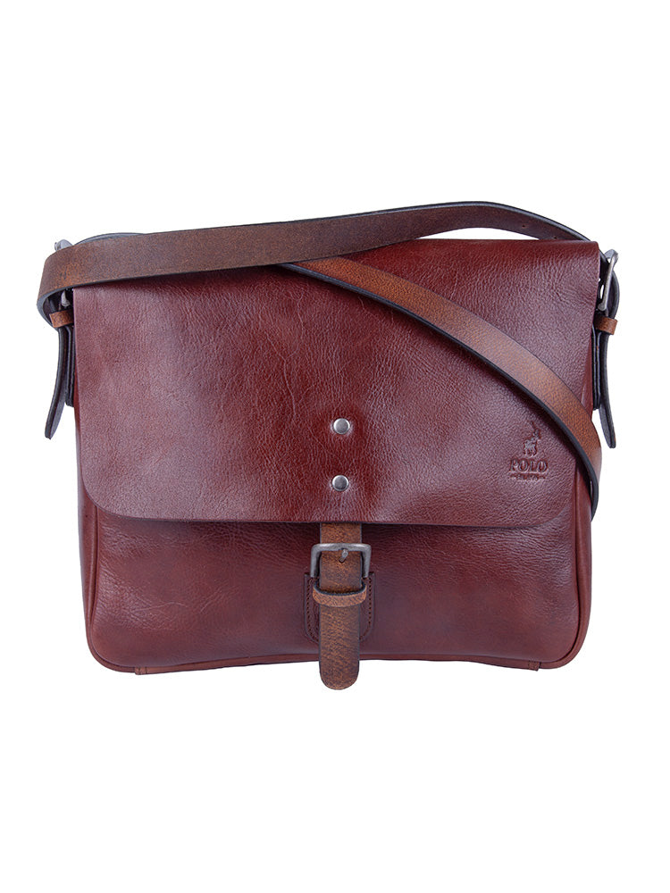 Polo Leather Osaka Crossbody Brown