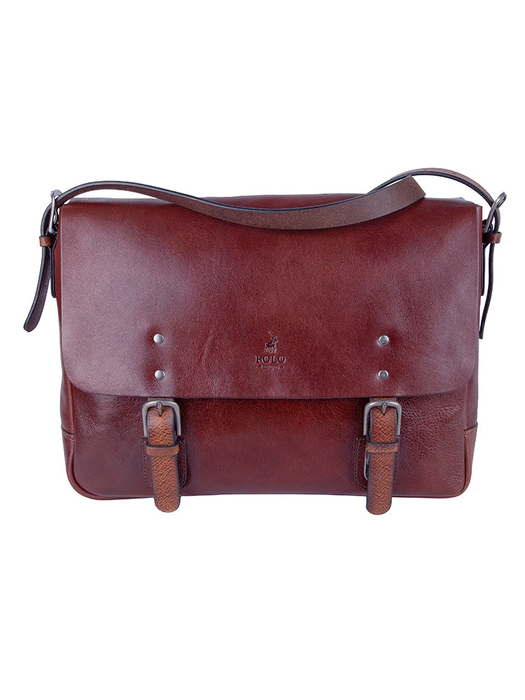 Polo Leather Osaka Messenger Brown