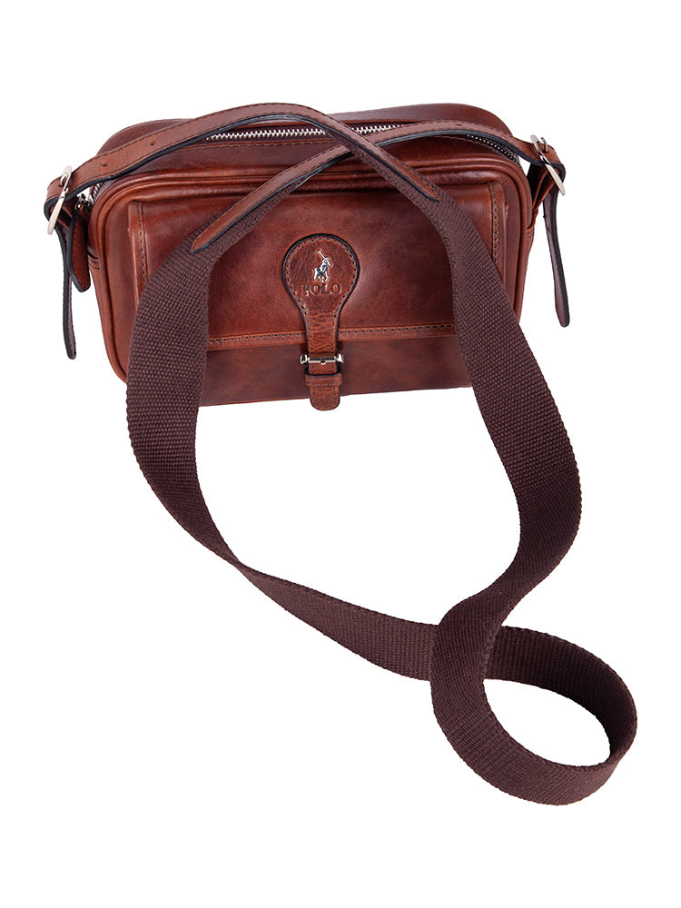 Polo Etosha Leather Camera Bag Brown