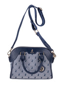 Polo Jacquard Small Shopper Crossbody Navy