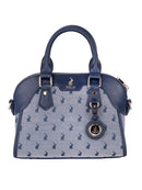 Polo Jacquard Small Shopper Crossbody Navy