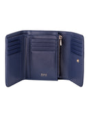 Polo Jacquard Medium Trifold Purse Navy