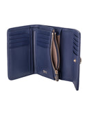 Polo Jacquard Medium Trifold Purse Navy
