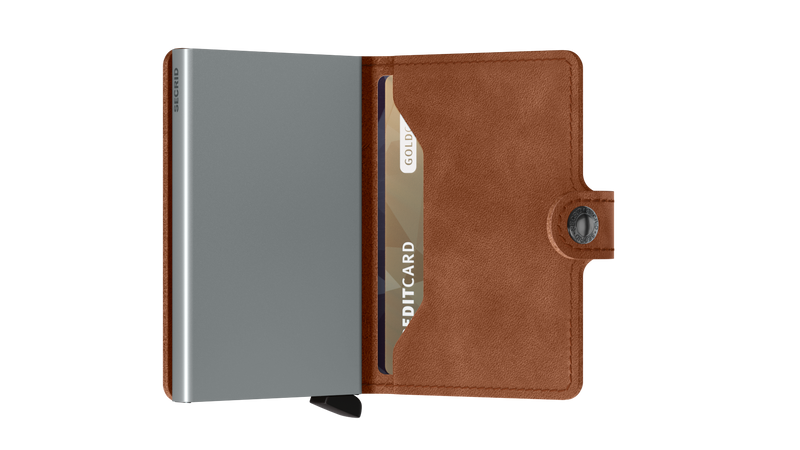 Secrid Miniwallet Vintage Cognac-Silver