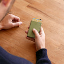 Ogon Slider Aluminium Card Holder Cactus Green