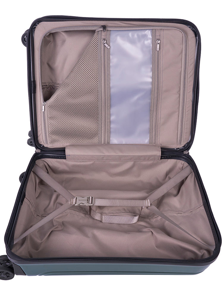 Cellini Tri Pak Carry On Trolley Case Green
