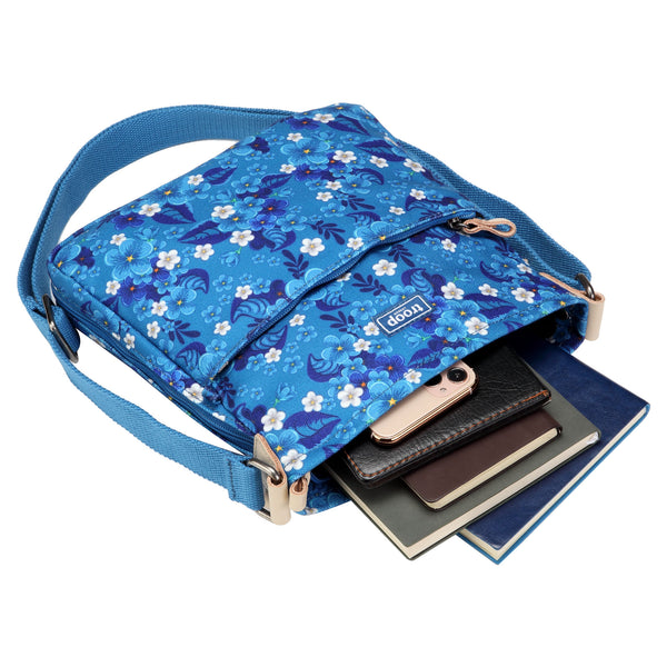 Troop London Shoulder Cross Body Blue Floral