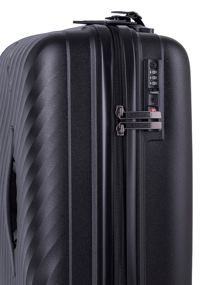 Cellini Xpedition Carry On Trolley Trunk Case Black