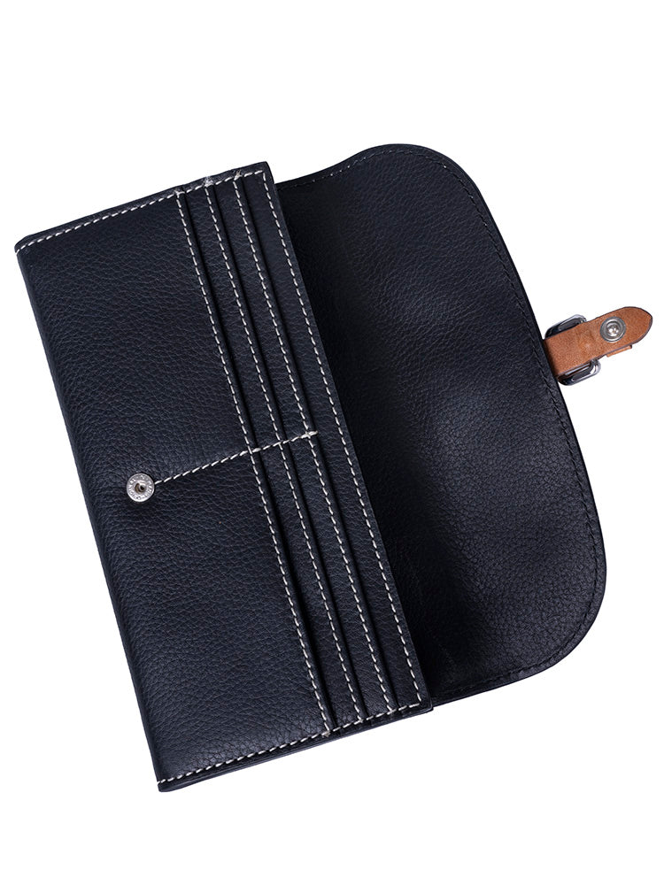 Polo Benton Clutch Purse Black/Tan