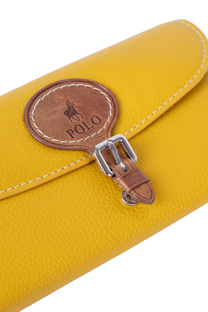 Polo Benton Clutch Purse Mustard/Tan