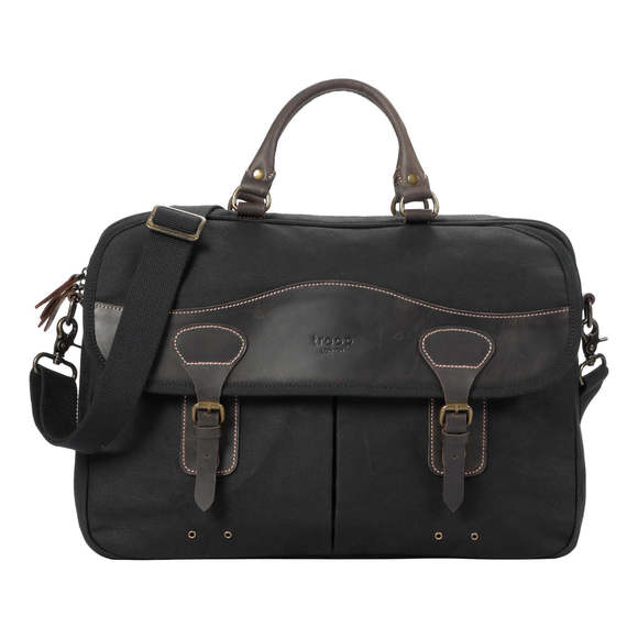 Troop London Briefcase Wax Black