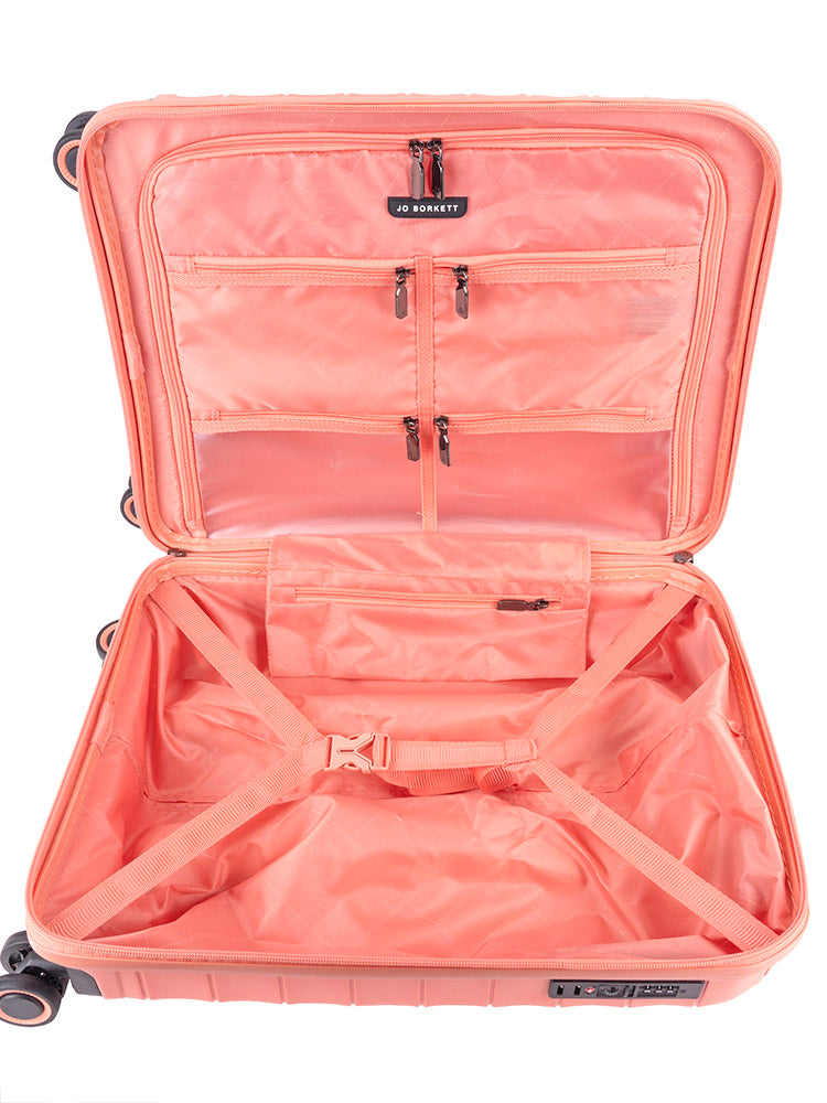 Jo Borkett ONYX Carry On Trolley Case Coral