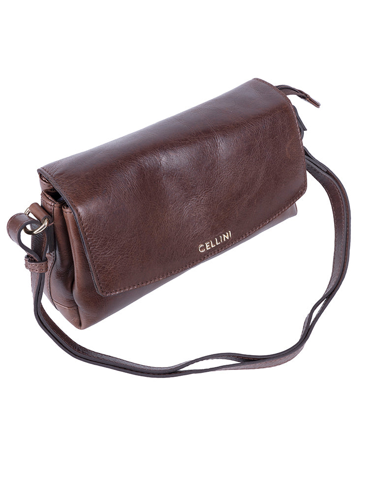 Cellini DIVA Flapover Sling Brown