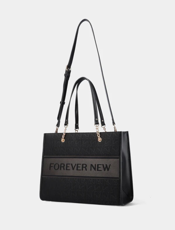 Harper Jacquard Shopper Black