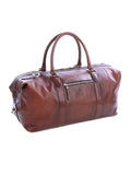 Polo Hudson Leather Weekender Duffle Bag Brown