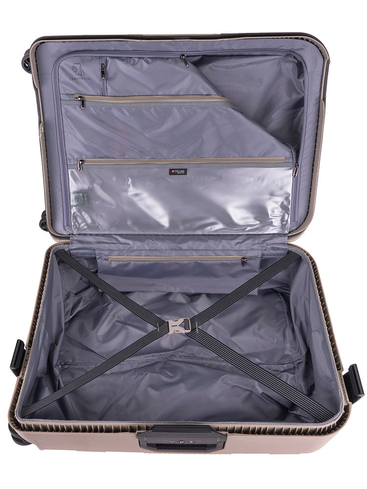 Cellini Safetech Medium Trolley Case Rock Brown