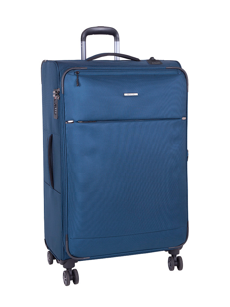 Cellini Smartcase Large 4 Wheel Trolley Case Blue