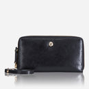 Jekyll & Hide Zulu Double Zipper Wristlet Purse Black