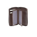 Dakar Wave Metal Leather Zip Around Wallet 12 CC