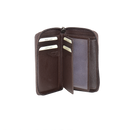 Dakar Wave Metal Leather Zip Around Wallet 12 CC