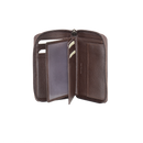 Dakar Wave Metal Leather Zip Around Wallet 12 CC