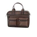 Dakar Dakota Spray Leather Laptop Briefcase Brown