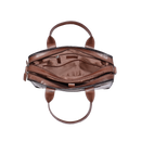 Dakar Dakota Spray Leather Laptop Briefcase Brown