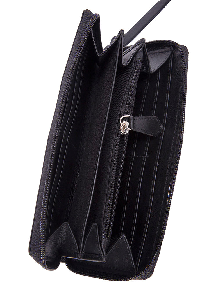 Polo Melbourne Zip Around Purse Black